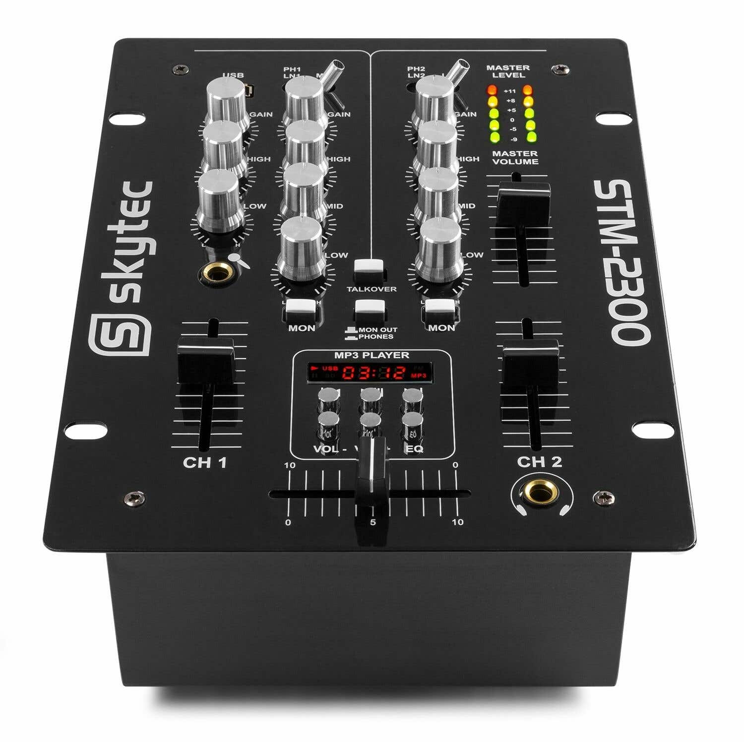 Retourdeal - SkyTec STM-2300 Mixer 2-Kanaals / USB MP3