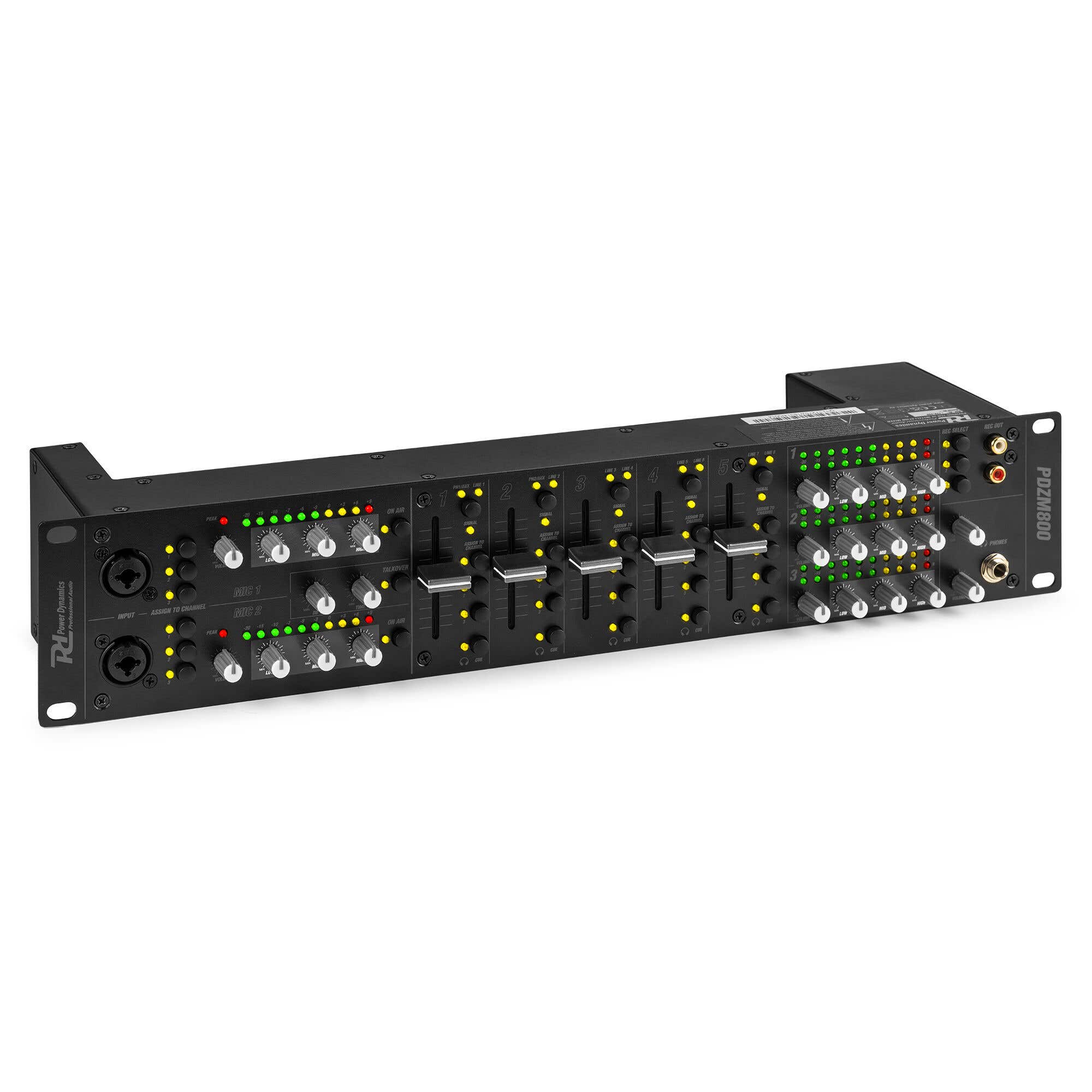 Power Dynamics PDZM800 installatiemixer met 3 zones