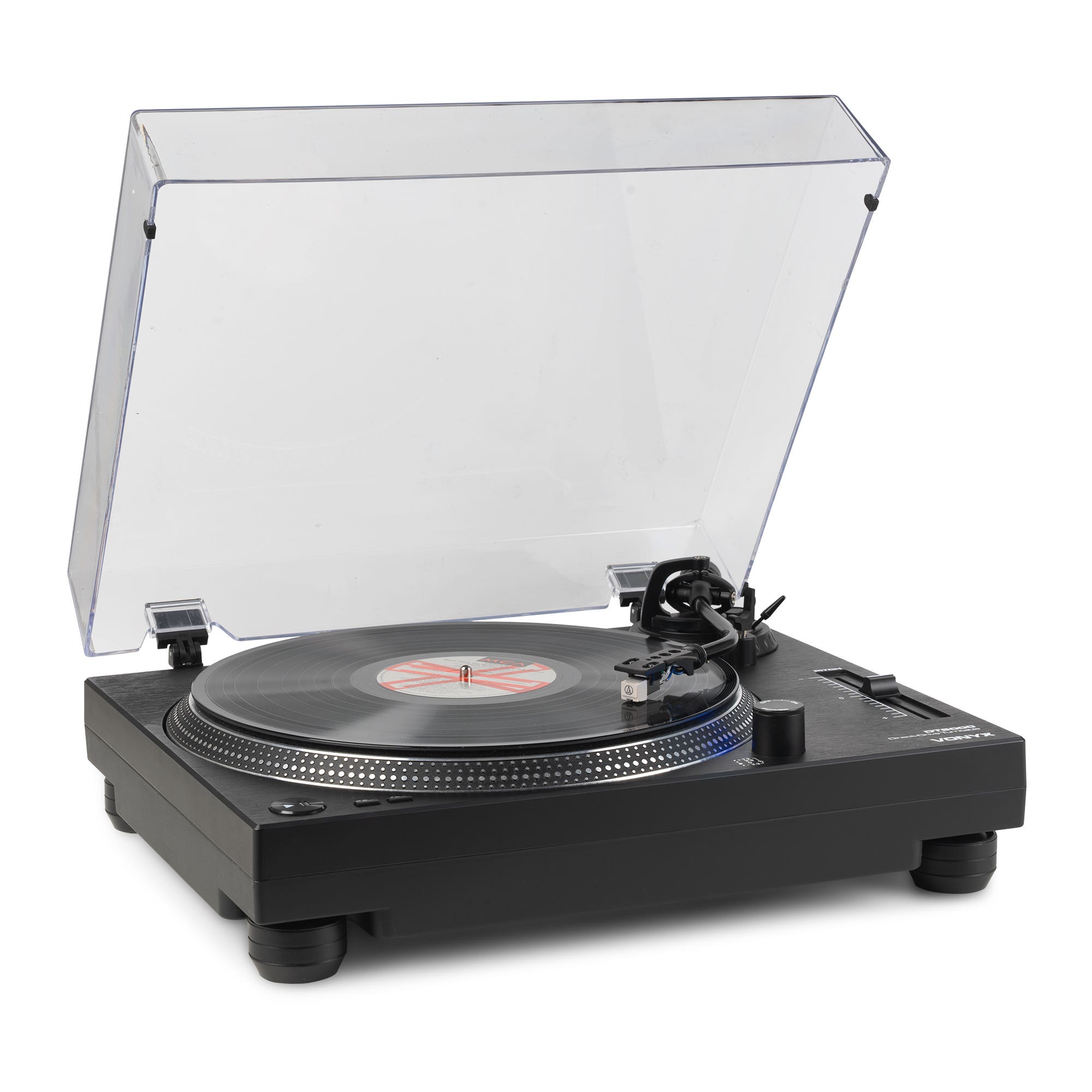 Vonyx DT6000 direct drive platenspeler - HiFi platenspeler met Audio Technica cartridge - Zwart