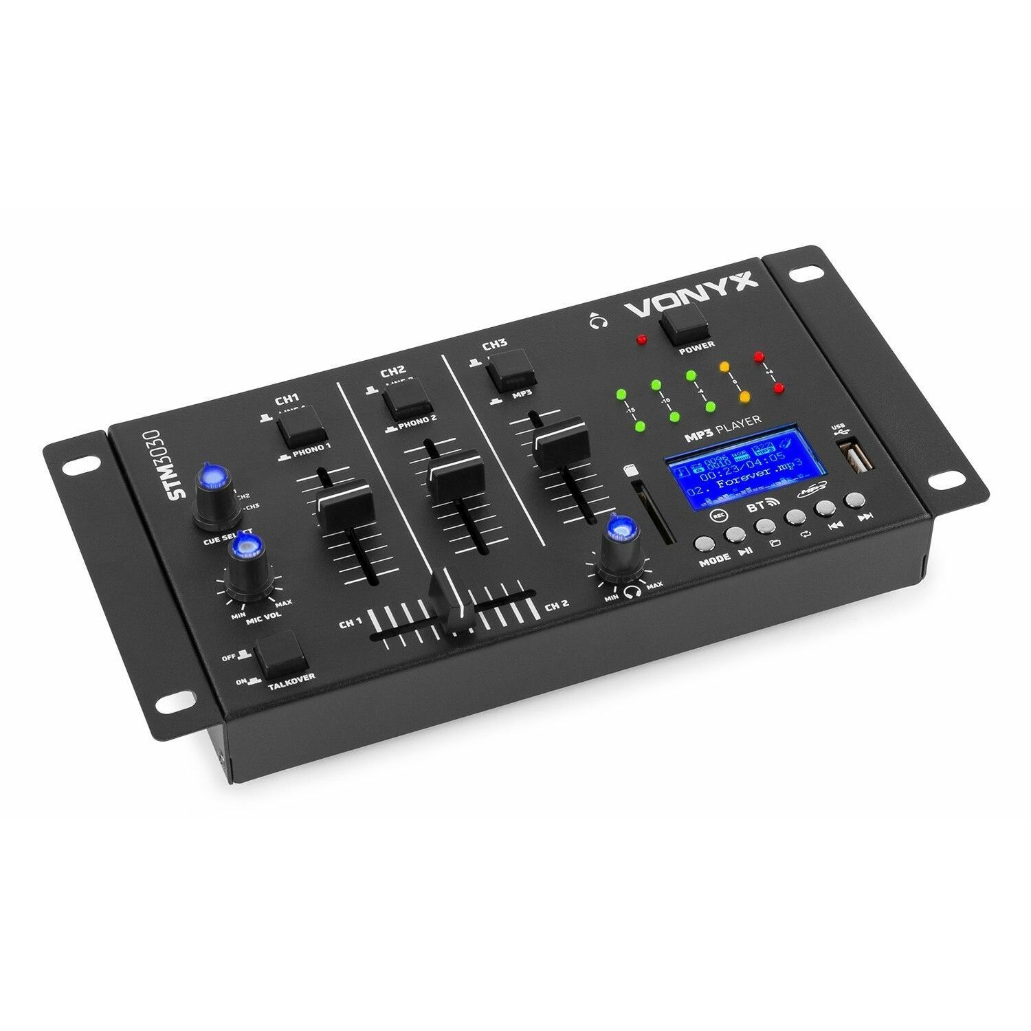Dagaanbieding - Vonyx STM3030 4 kanaals mixer met USB/SD MP3, Bluetooth en record functie dagelijkse koopjes