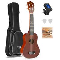 Retourdeal - MAX UKEY Ukelele set met 21" Ukulele en accessoires - Bruin (hout)