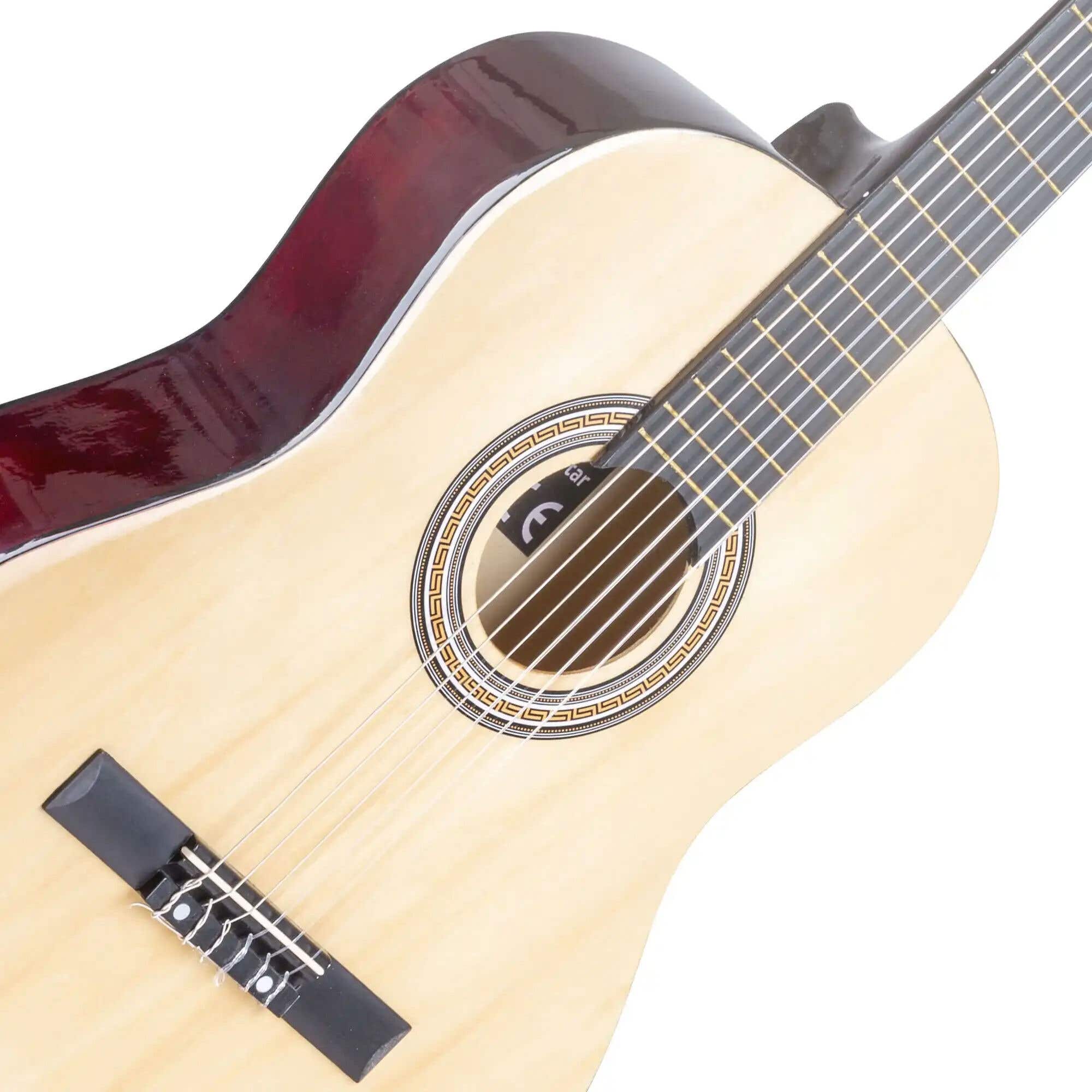 MAX SoloArt Junior 3/4 - Akoestische kindergitaar - Complete starterset met accessoires - Hout 