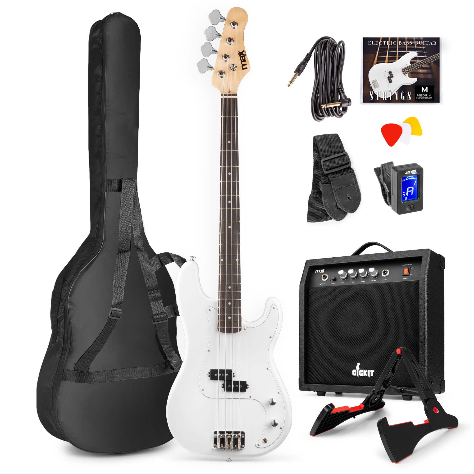 Retourdeal - Max Gigkit Basgitaar met 40 Watt versterker -