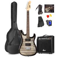 Retourdeal - Max GigKit Superstrat Elektrische gitaar met 40 Watt versterker en accessoires - Zwart