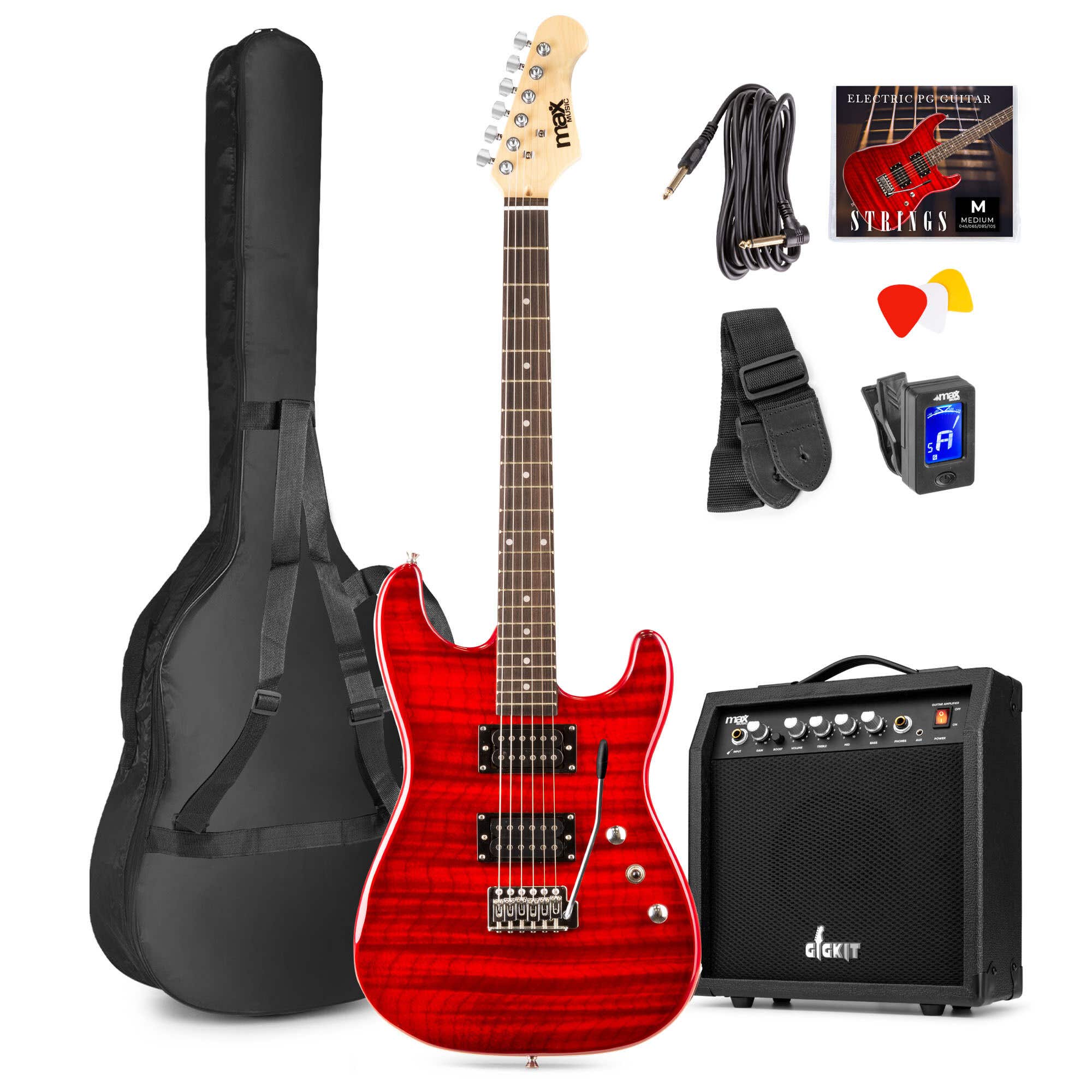 Retourdeal - Max GigKit Superstrat Elektrische gitaar met 40 Watt