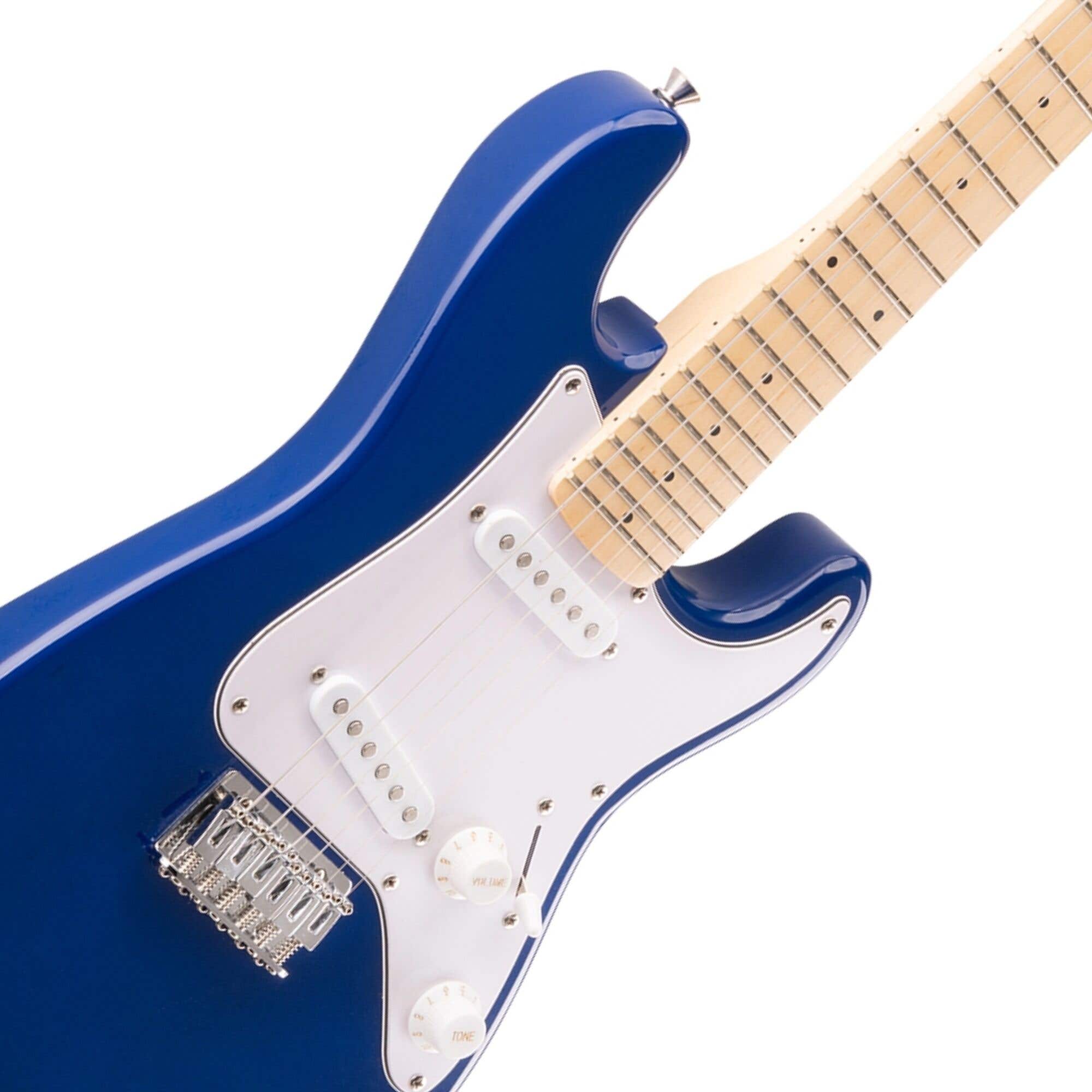 MAX GigKit Junior 1/4 - Elektrische kindergitaar - Complete starterset met accessoires - Blauw