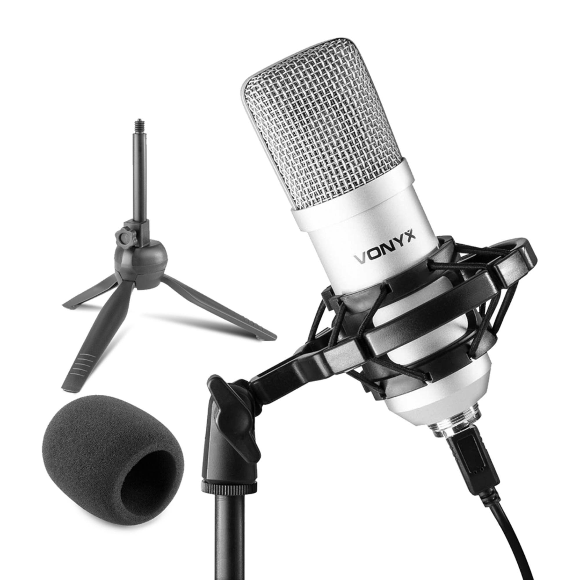 Vonyx CM300S USB studio condensator microfoon - Titanium