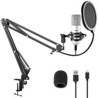 Vonyx CMS300S USB Studio microfoon met verstelbare arm - Titanium