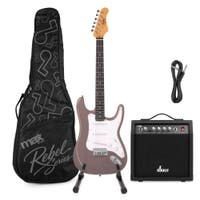 MAX Rebel ST Elektrische gitaar set - Compleet incl. tas, standaard en versterker - Gunmetal grey