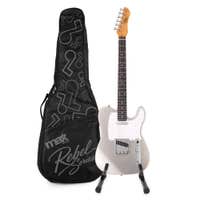 MAX Rebel TE Elektrische gitaar - Roasted maple hals - Incl. tas en standaard - Metallic Silver