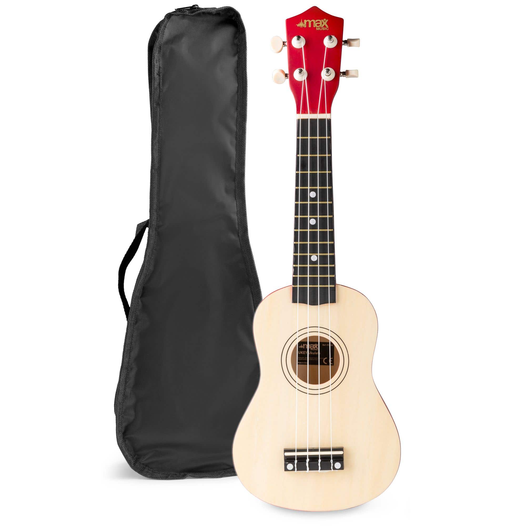 MAX UKEY 21" Ukelele set met vele accessoires - Naturel