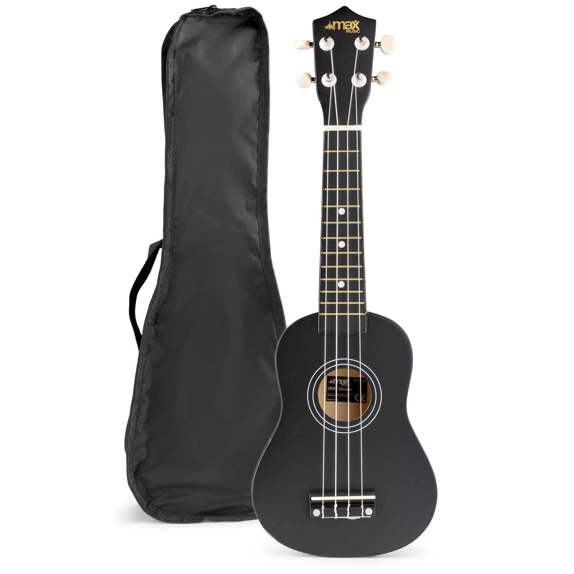 MAX UKEY 21" Ukelele set met vele accessoires - Zwart