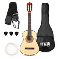 Retourdeal - MAX SoloArt Junior 1/4 - Akoestische kindergitaar - Complete starterset met accessoires - Hout