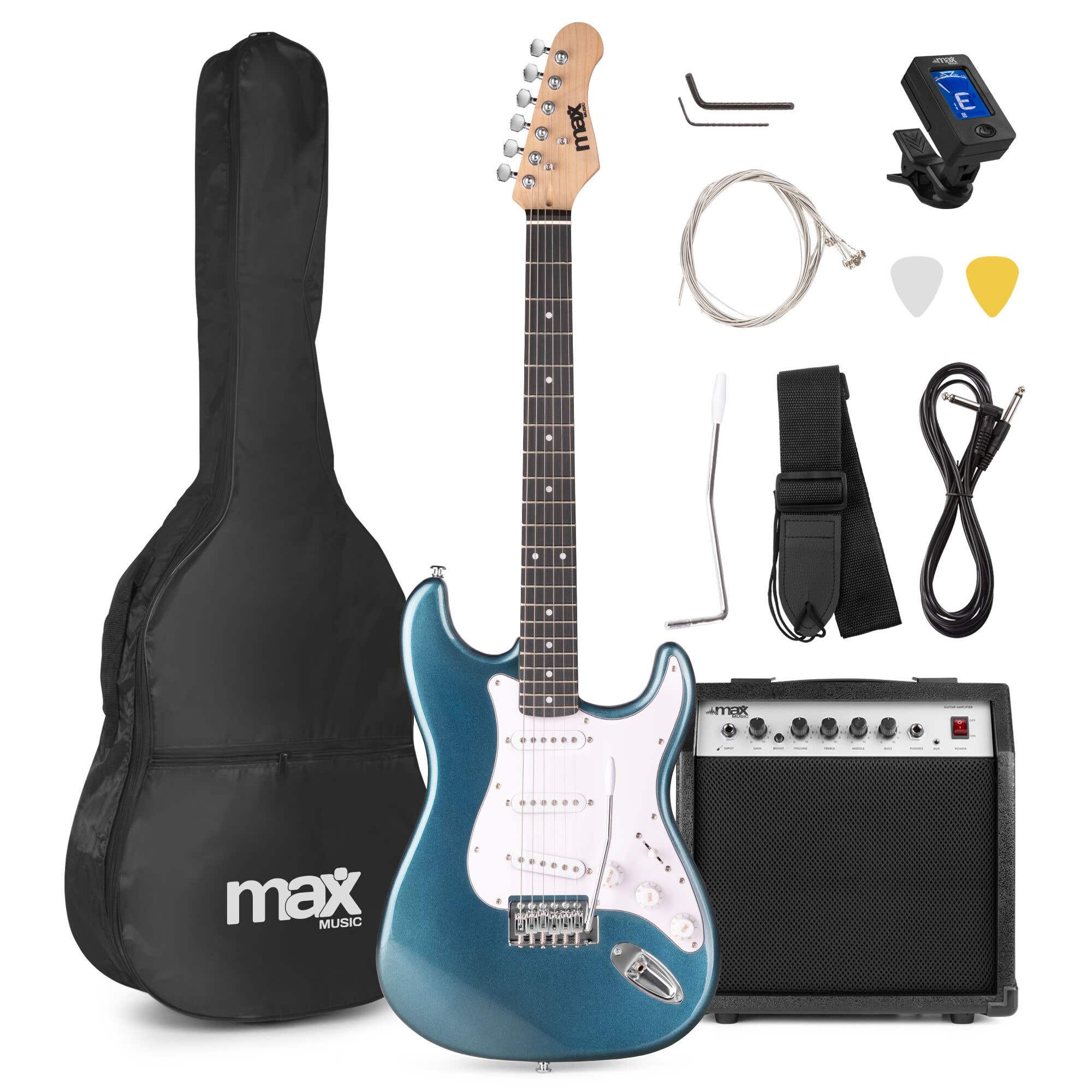 Retourdeal - MAX GigKit elektrische gitaar starterset met o.a. 40W versterker - 4/4 - Petrol