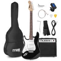 MAX GigKit elektrische gitaar voor linkshandigen - Starterset met 40W versterker - 4/4 - Zwart