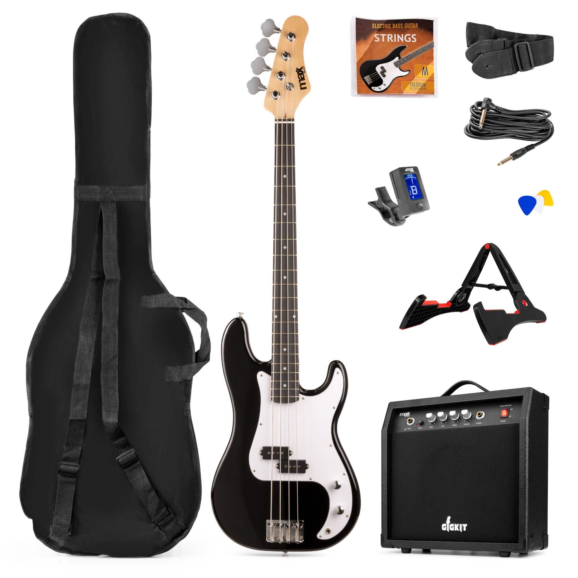 Retourdeal - Max Gigkit Basgitaar met 40 Watt versterker -