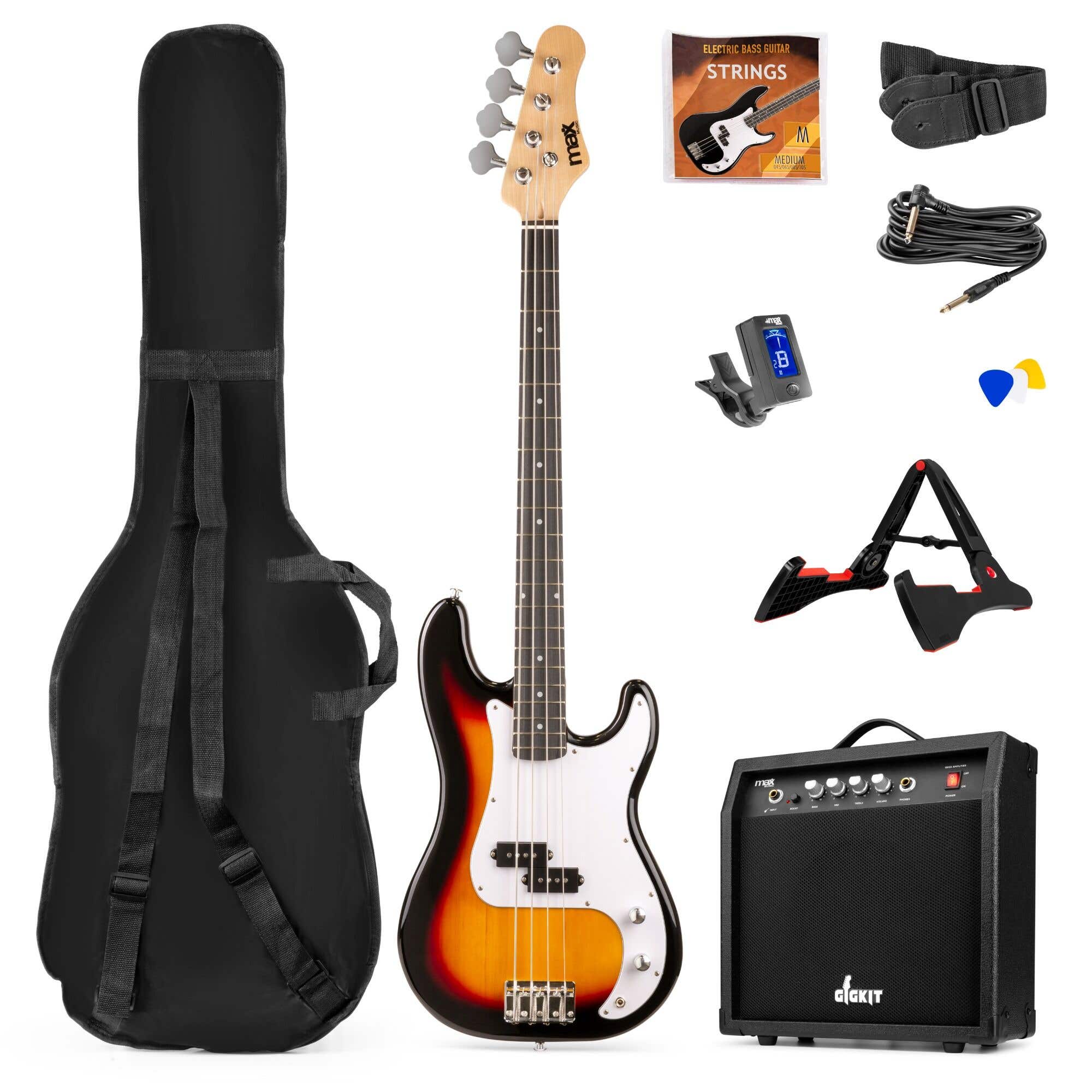Retourdeal - Max Gigkit Basgitaar met 40 Watt versterker -
