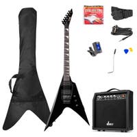 Max GigKit Rock V-stijl Elektrische gitaar 4/4 - Set met 40 Watt versterker en accessoires