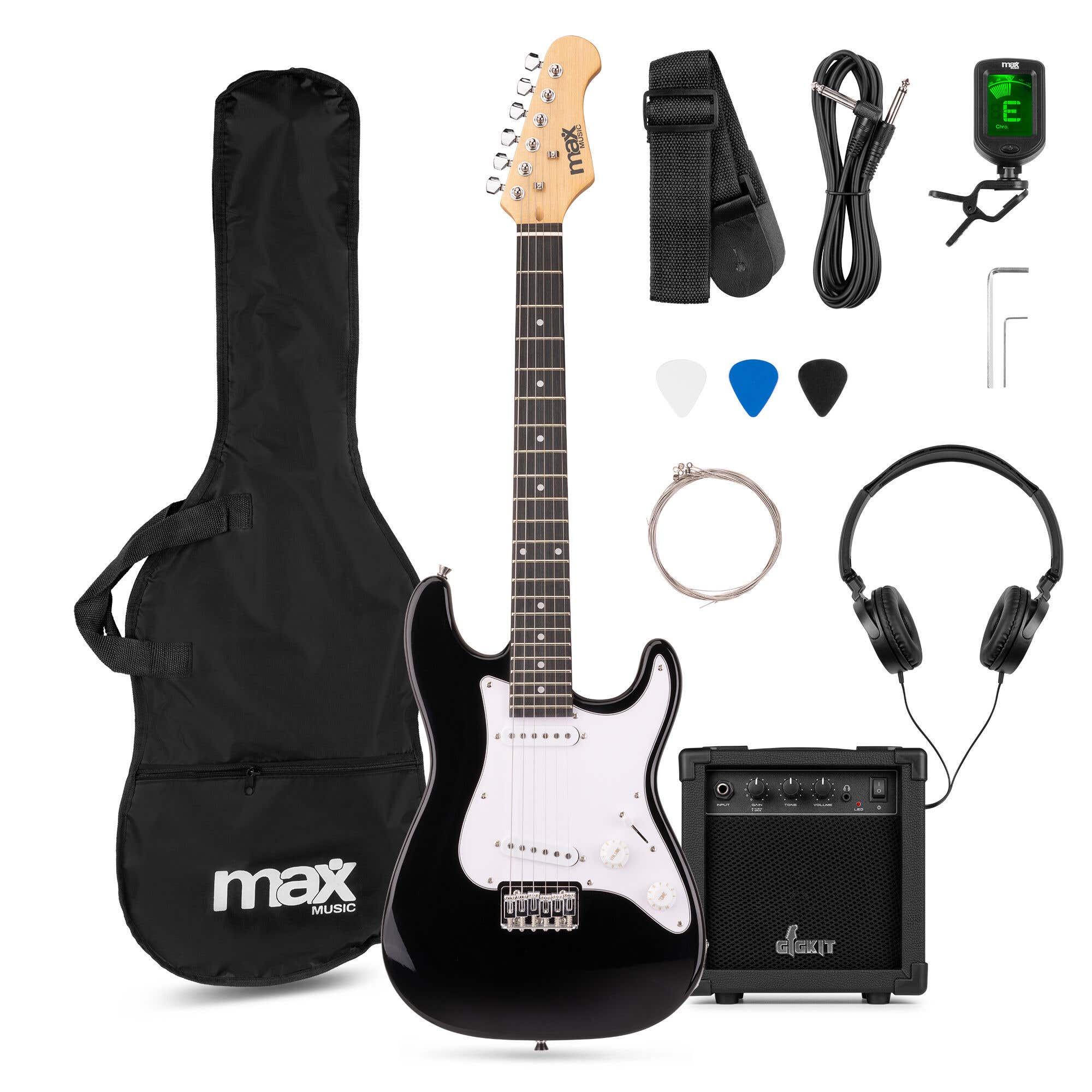 Retourdeal - MAX GigKit Junior 3/4 - Elektrische kindergitaar - Complete starterset met accessoires - Zwart