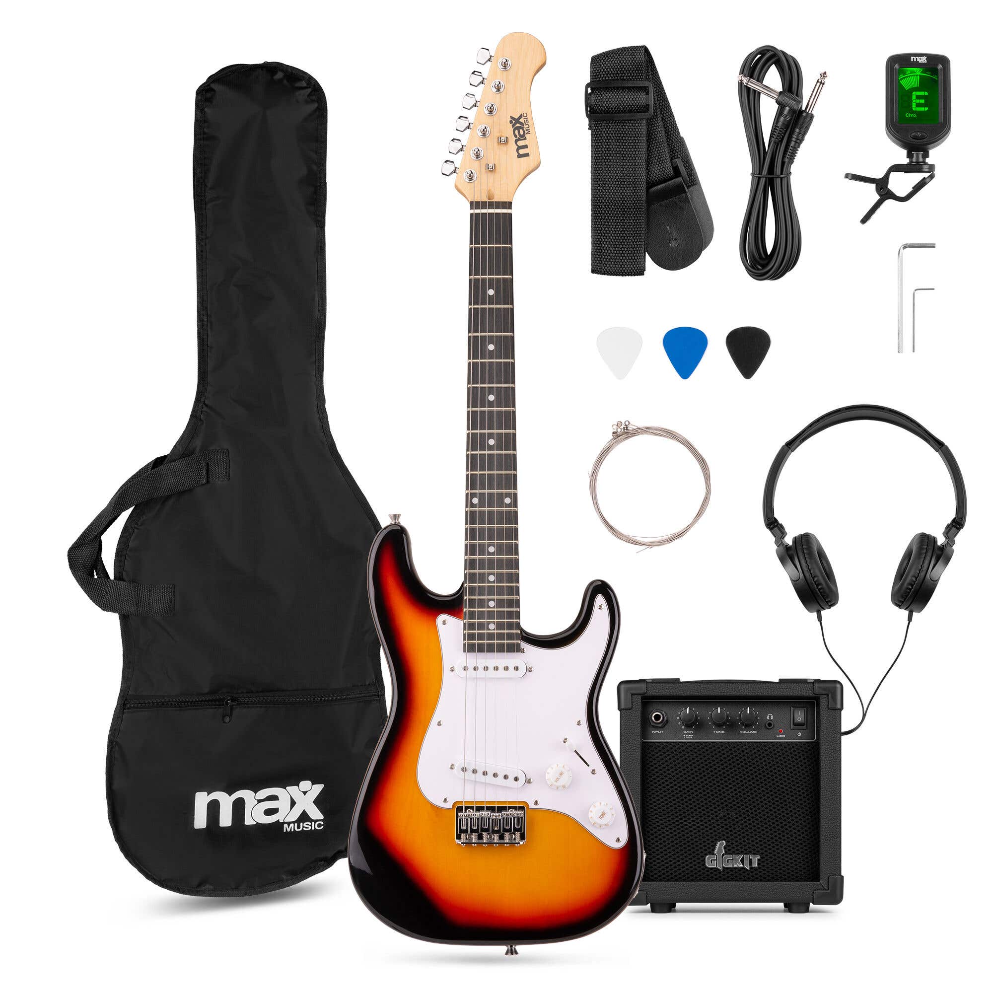 Retourdeal - MAX GigKit Junior 3/4 - Elektrische kindergitaar - Complete starterset met accessoires - Sunburst