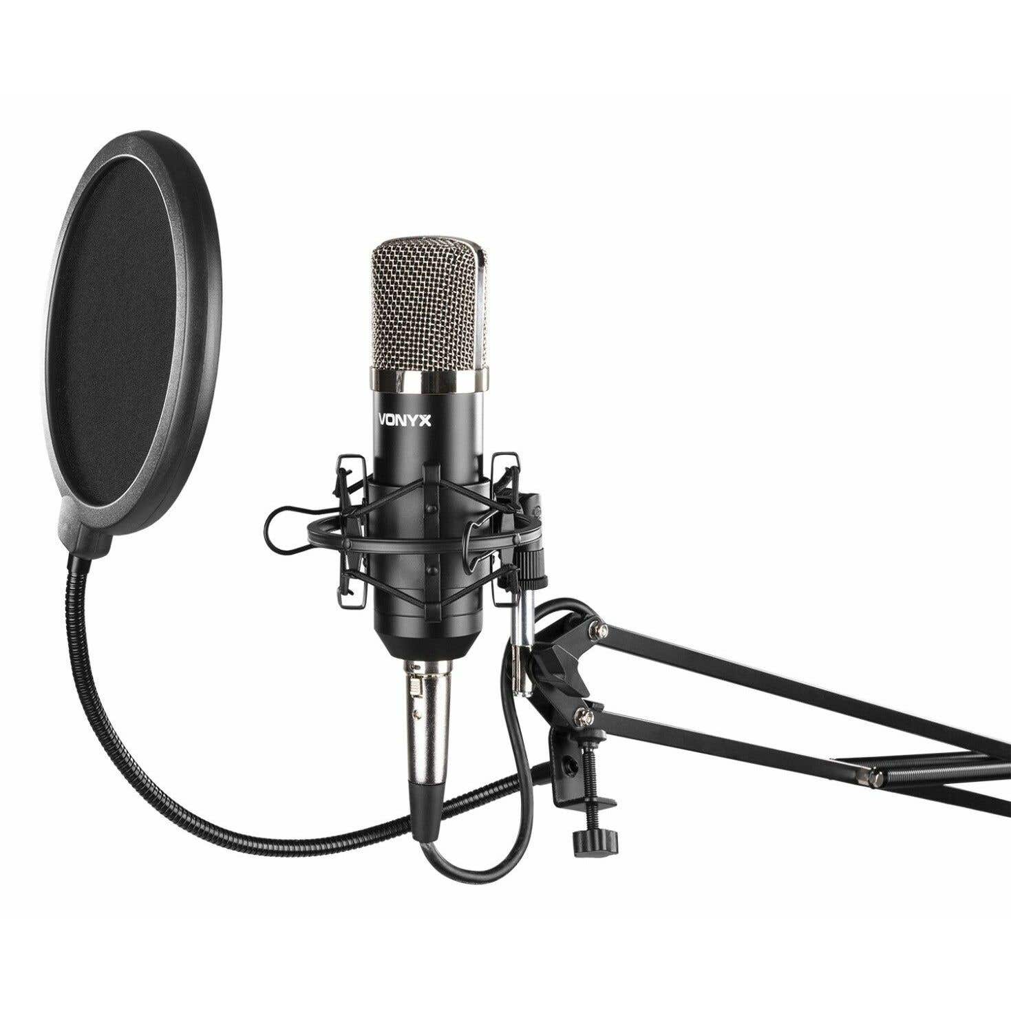 Retourdeal - Vonyx Studiomicrofoon set met verstelbare arm en popfilter