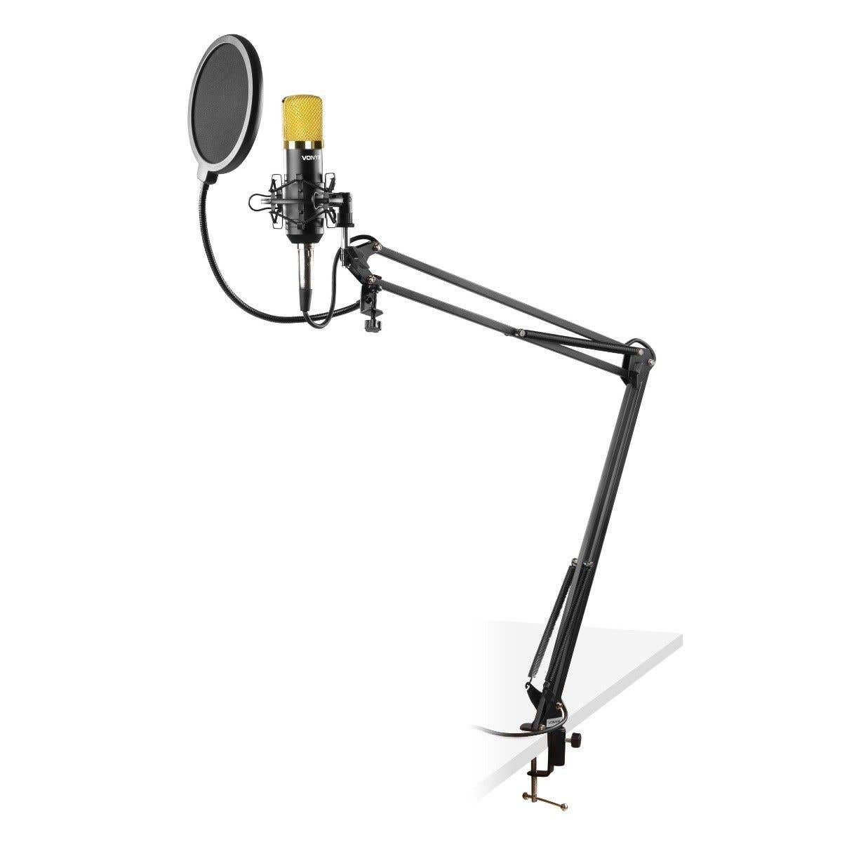 Vonyx Retourdeal -  CMS400B Studiomicrofoon met broadcast arm en