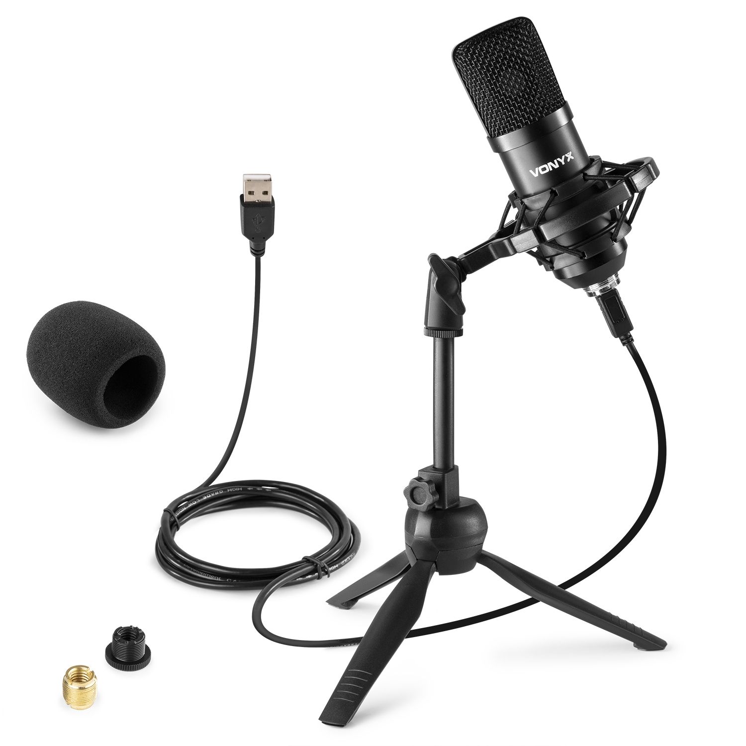 Ordelijk Azijn kraam Vonyx CM300B USB zang microfoon set voor zangstudio - Met standaard en  reflectiefilter kopen?