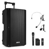 Vonyx VSA700-BP portable speaker met Bluetooth en draadloze microfoon + headset - 1000W