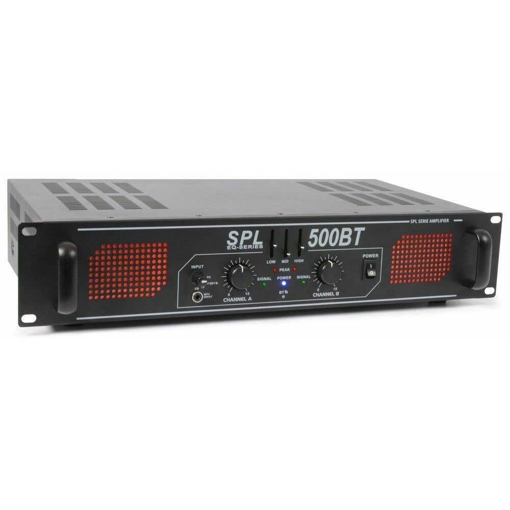 SkyTec SPL500BT 2x 250W versterker met Bluetooth