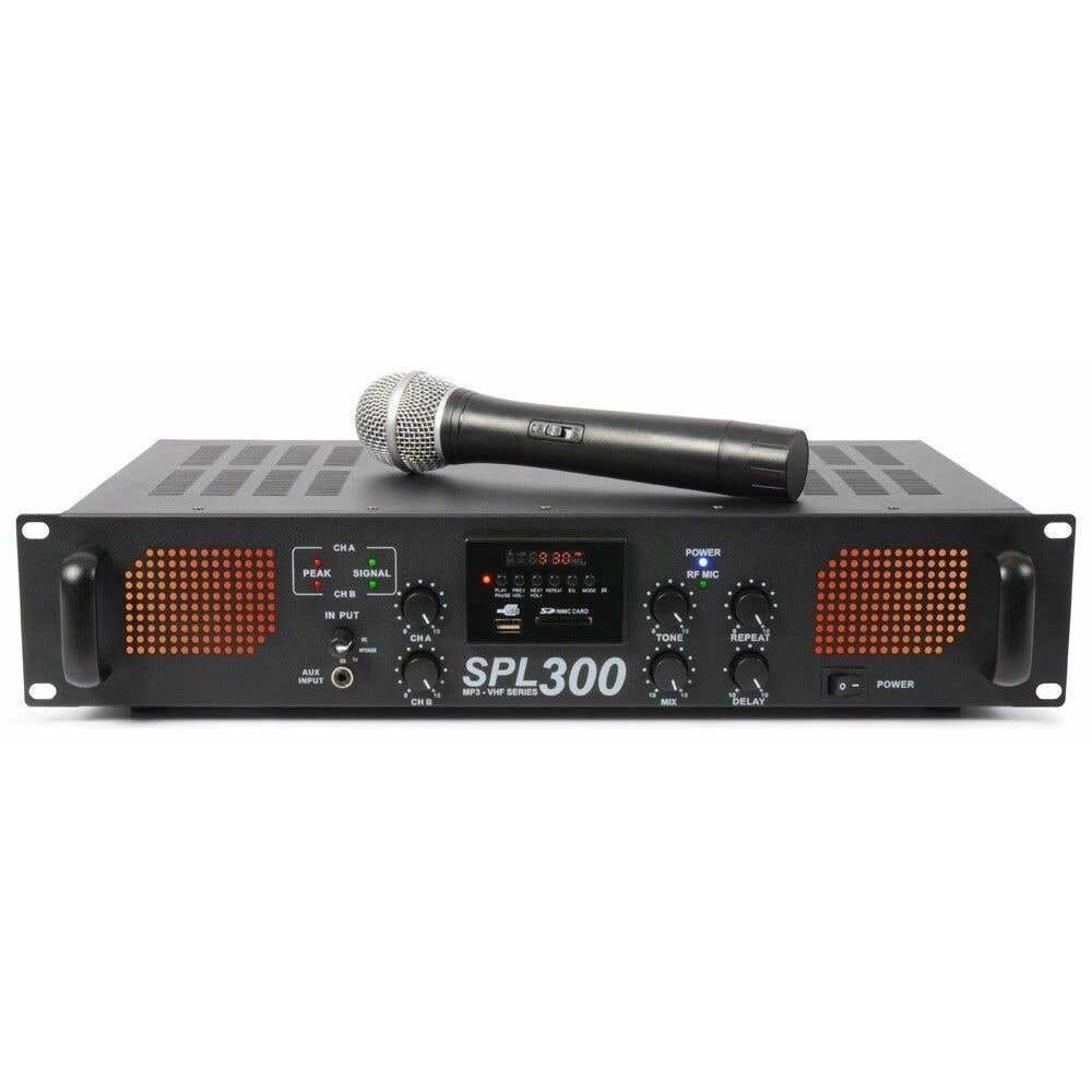 Skytec 2 X 150W Spl 300Vhfmp3 Versterker Met Draadloze Microfoon skytec kopen in de aanbieding Skytec 2 X 150W Spl 300Vhfmp3 Versterker Met Draadloze Microfoon skytec kopen in de aanbieding