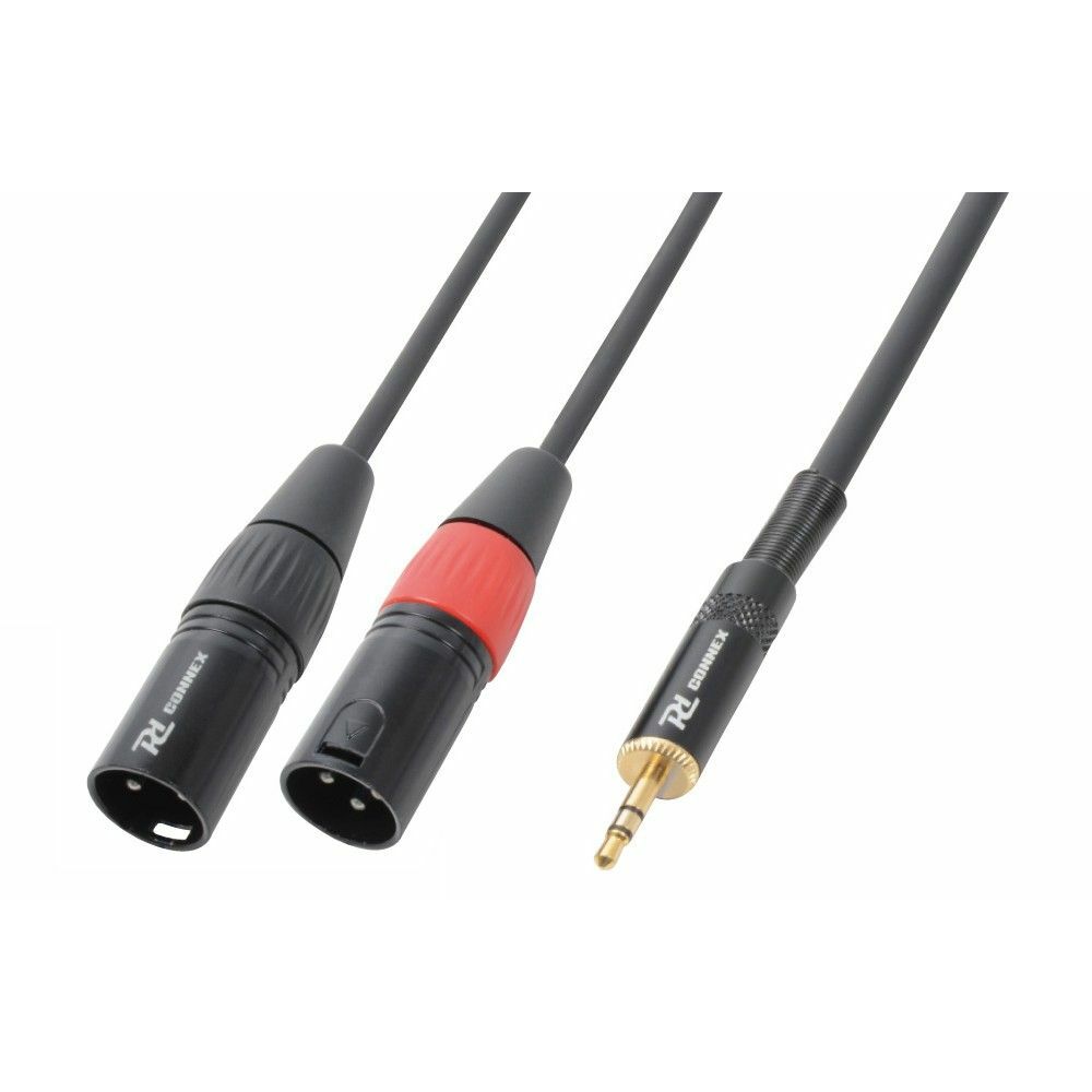 PD Connex kabel 2x XLR Male - 3.5mm Stereo 1.5m