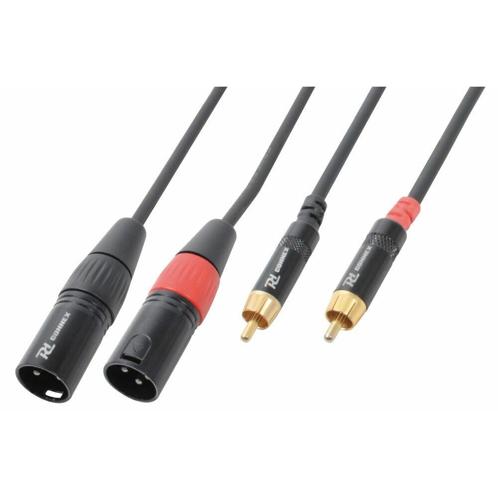 PD Connex Kabel 2x XLR Male - 2x RCA 1.5m Black