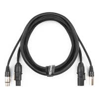 PD Connex CX07-2 Combi Cable Powerconnector TR - XLR M / Powerconnector TR - XLR F 2 meter