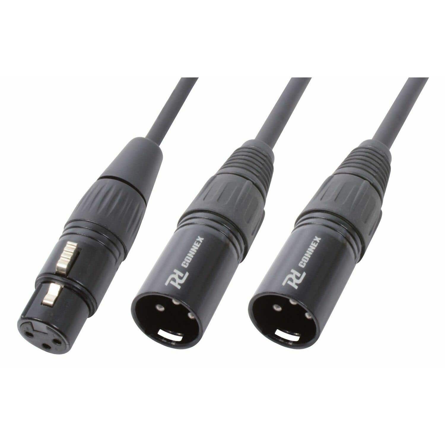 XLR Splitterkabel - PD Connex XLR splitterkabel 1x XLR (v) - 2x XLR (m) - 50cm