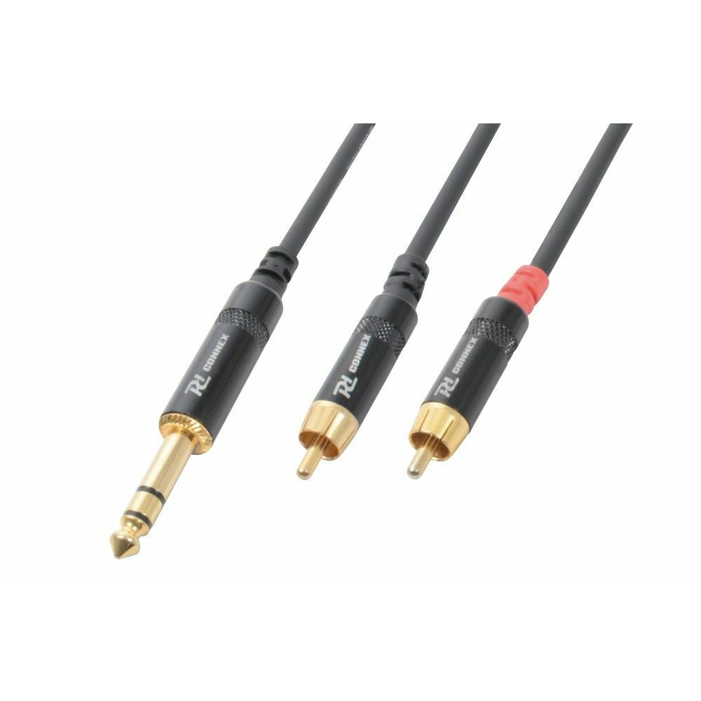 PD Connex Kabel 6.3 Stereo - 2 RCA Male 1.5m