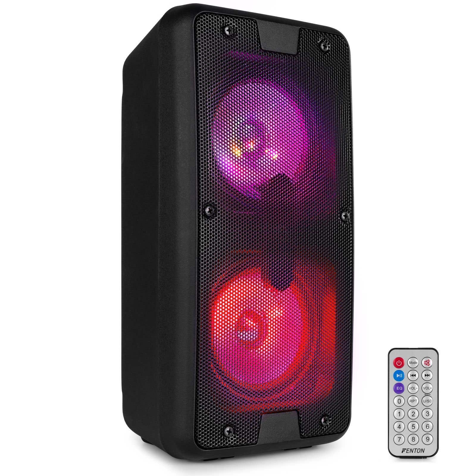 Fenton SBS65 Bluetooth speaker 50W met accu, LED en mp3 speler