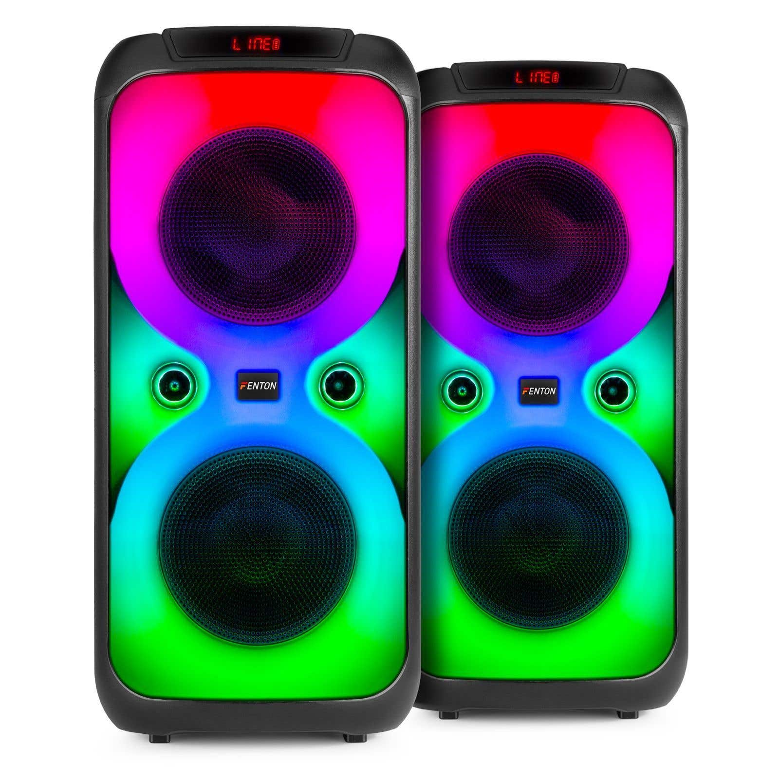 Fenton BoomBox540 accu party speaker (2 stuks) met microfoon - 480W