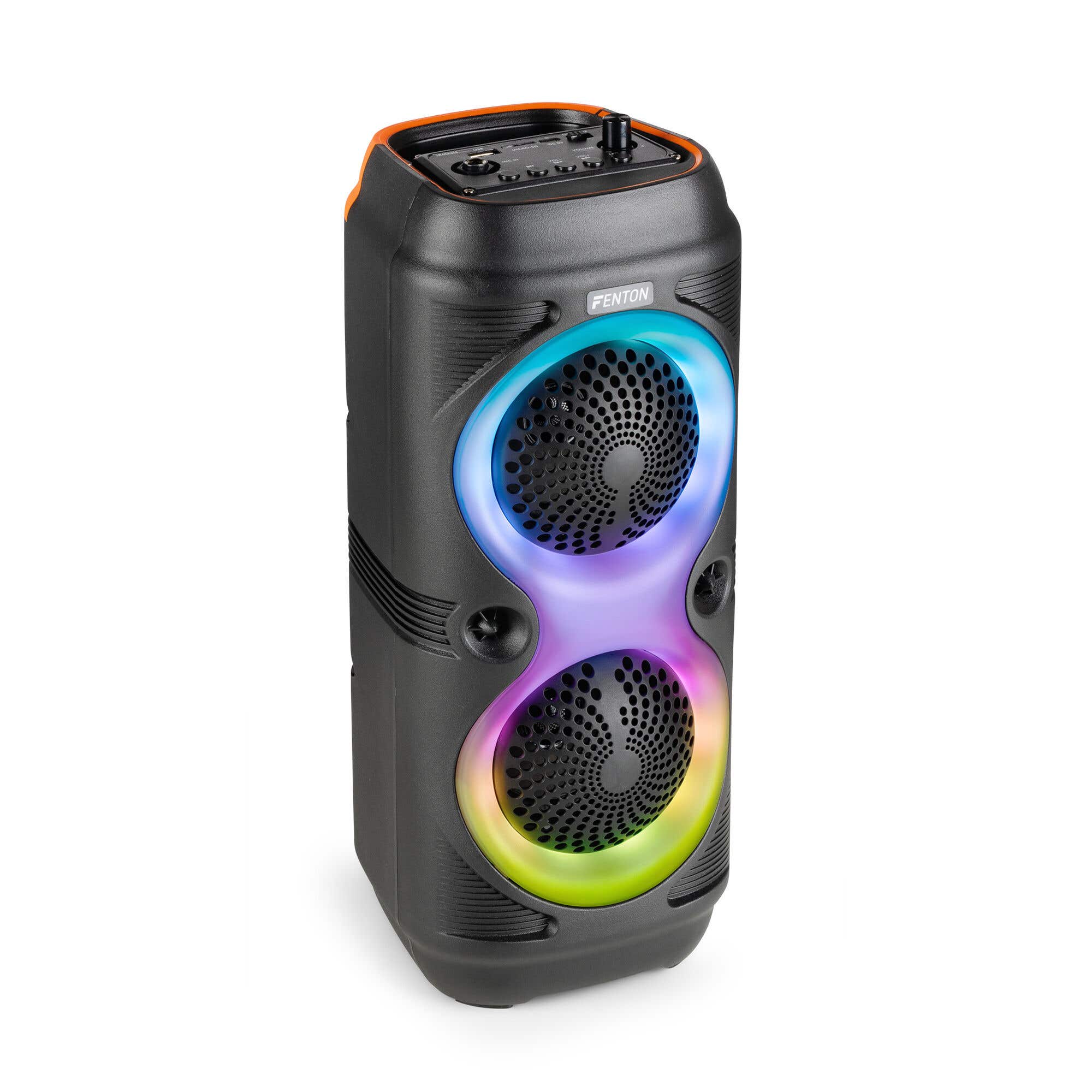 Fenton Track210 Bluetooth speaker - Portable speaker met LED’s en oplaadbare accu - 100W