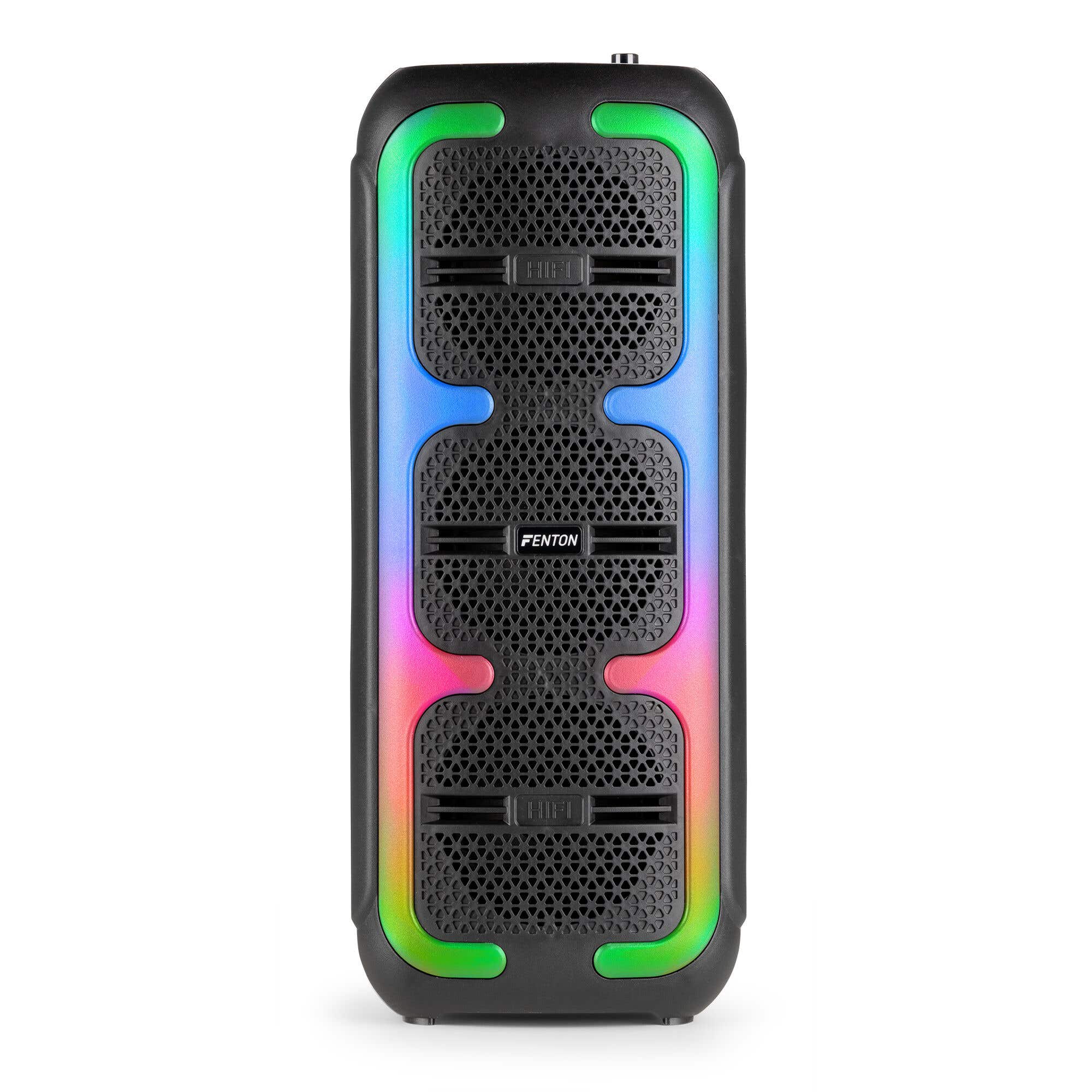 Fenton Track310 Bluetooth speaker - Portable speaker met LED’s en oplaadbare accu - 120W