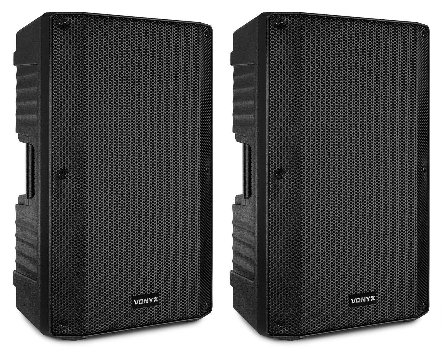 Vonyx DJ speaker set met 15 inch speakers en 2 statieven kopen?
