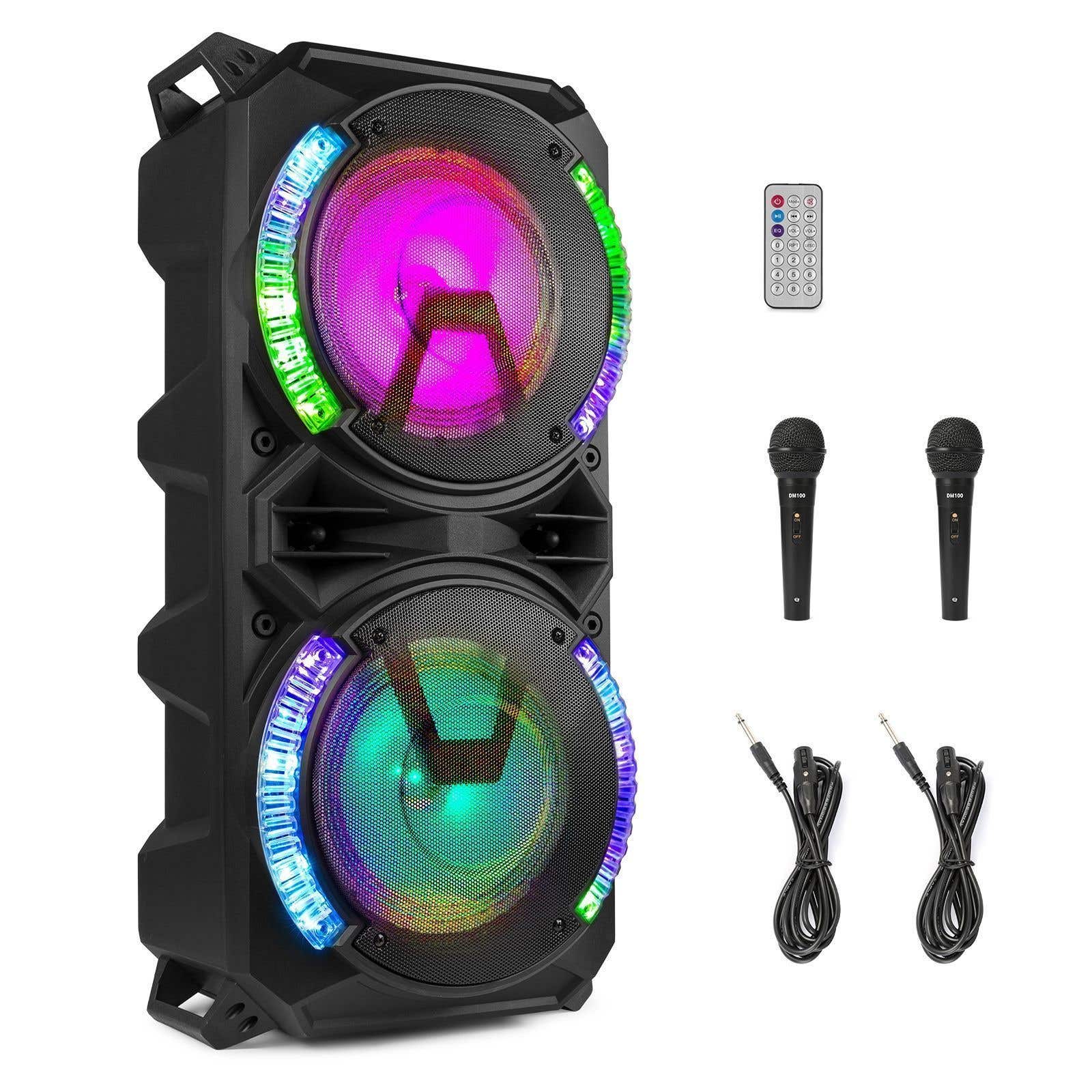 Retourdeal - Fenton LIVE280 mobiele karaoke set met Bluetooth - 900W