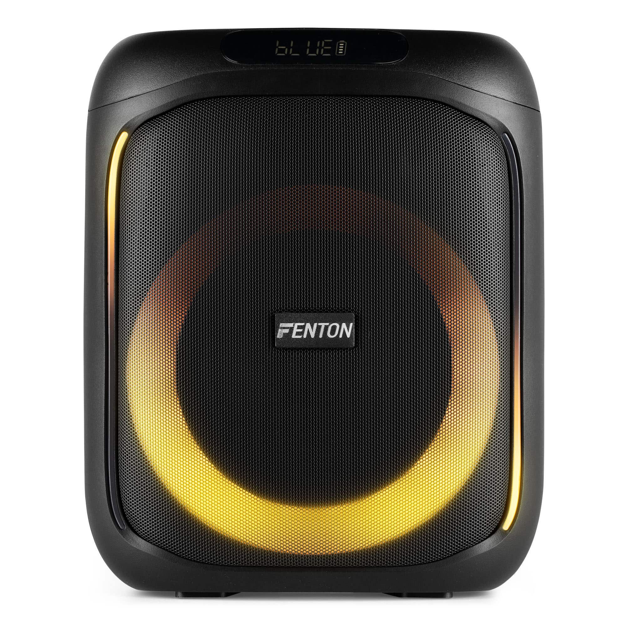 Fenton Track160 portable speaker met Bluetooth - Partybox met LED-lichten en oplaadbare accu - 100W