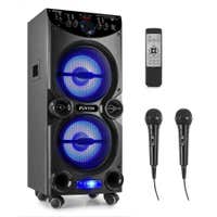 Fenton LIVE2104 karaokeset met Bluetooth, mp3 speler, 2 microfoons en disco LED's - 400W