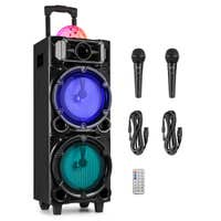 Fenton LIVE290 karaoke box met Bluetooth - Met 2 microfoons, ingebouwde discobal en mp3-speler - 300W