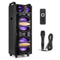 Retourdeal - Fenton LIVE2102 party speaker met Bluetooth, mp3 speler, microfoon en multicolor LED's - 800W