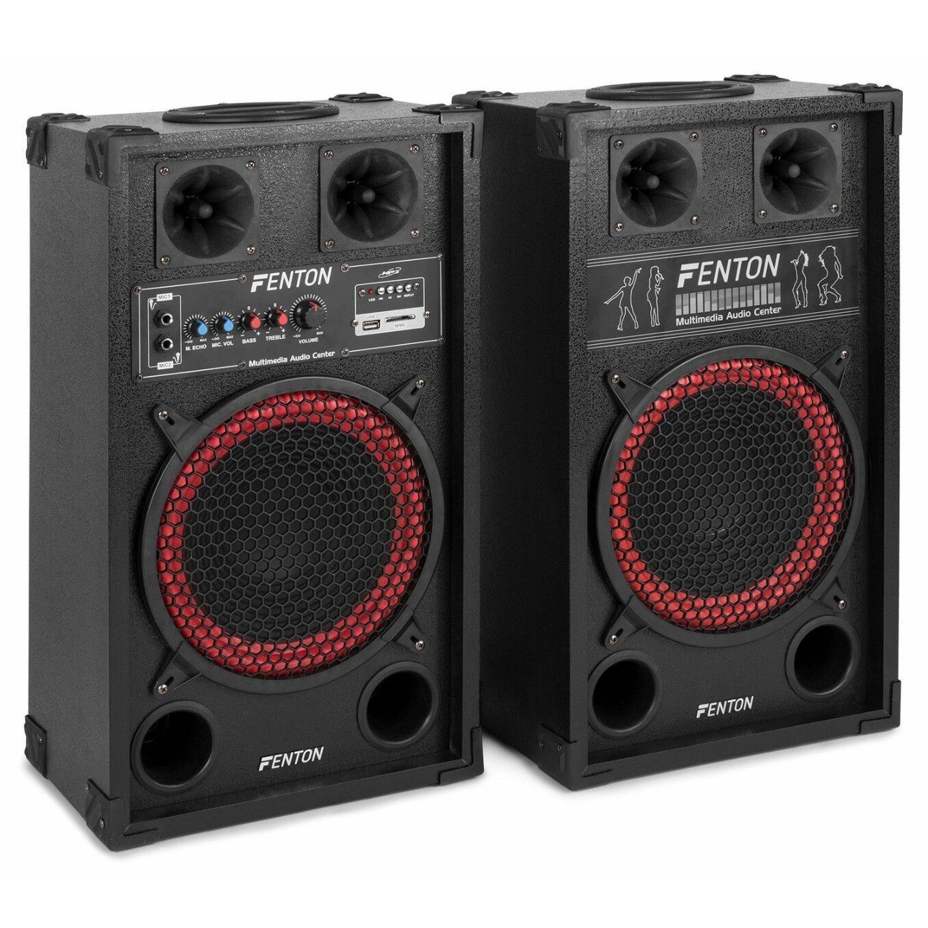 Retourdeal - Fenton SPB-10 Actieve speakerset 10" 600W met Bluetooth