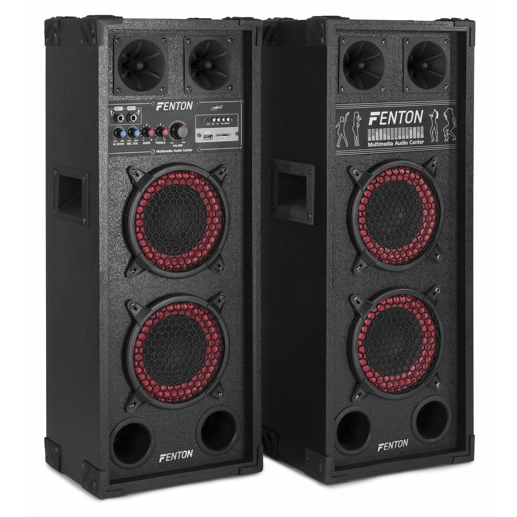 Retourdeal - Fenton SPB-26 Actieve speakerset 2x 6,5" 600W met