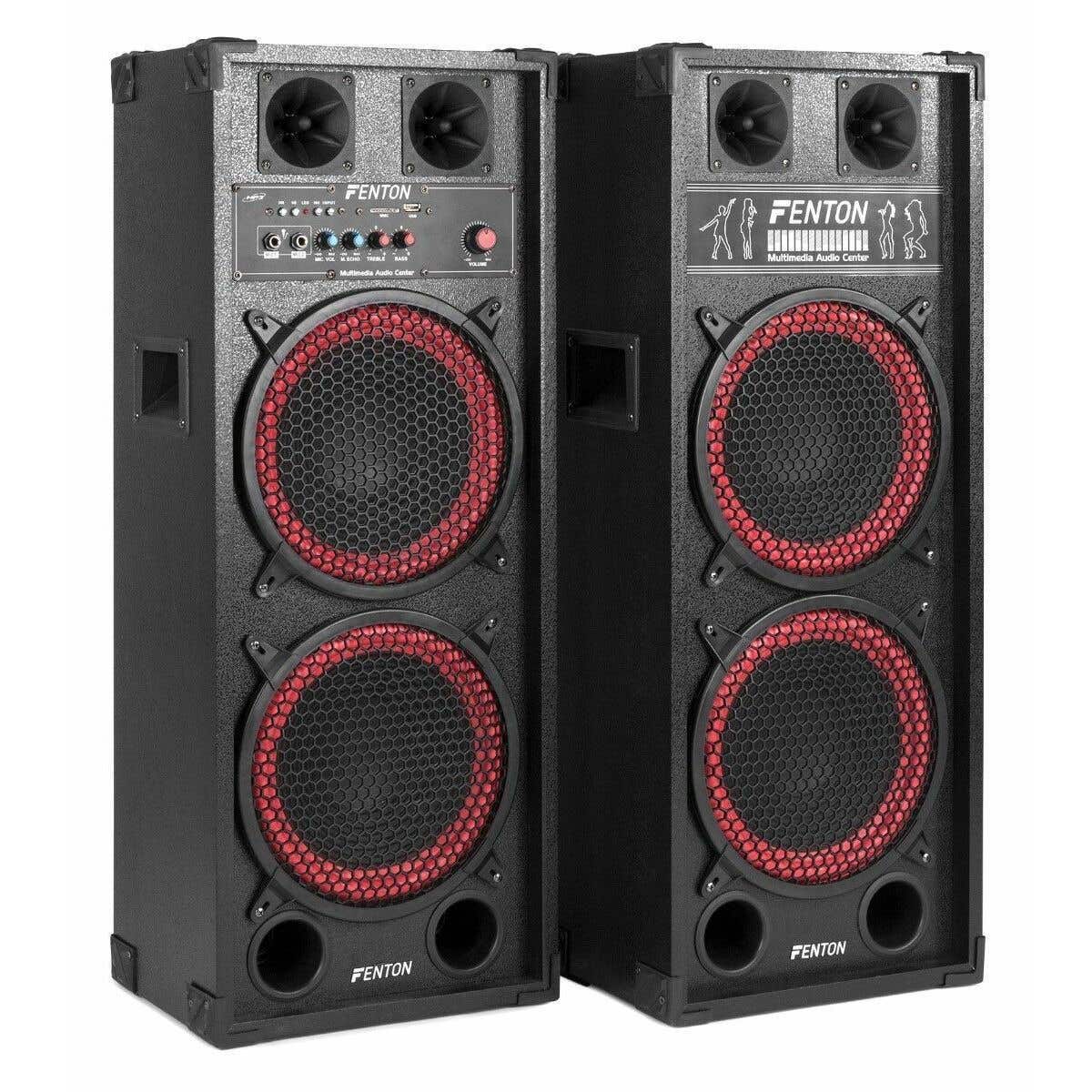 Retourdeal - Fenton SPB-210 Actieve speakerset 2x 10" 1200W met