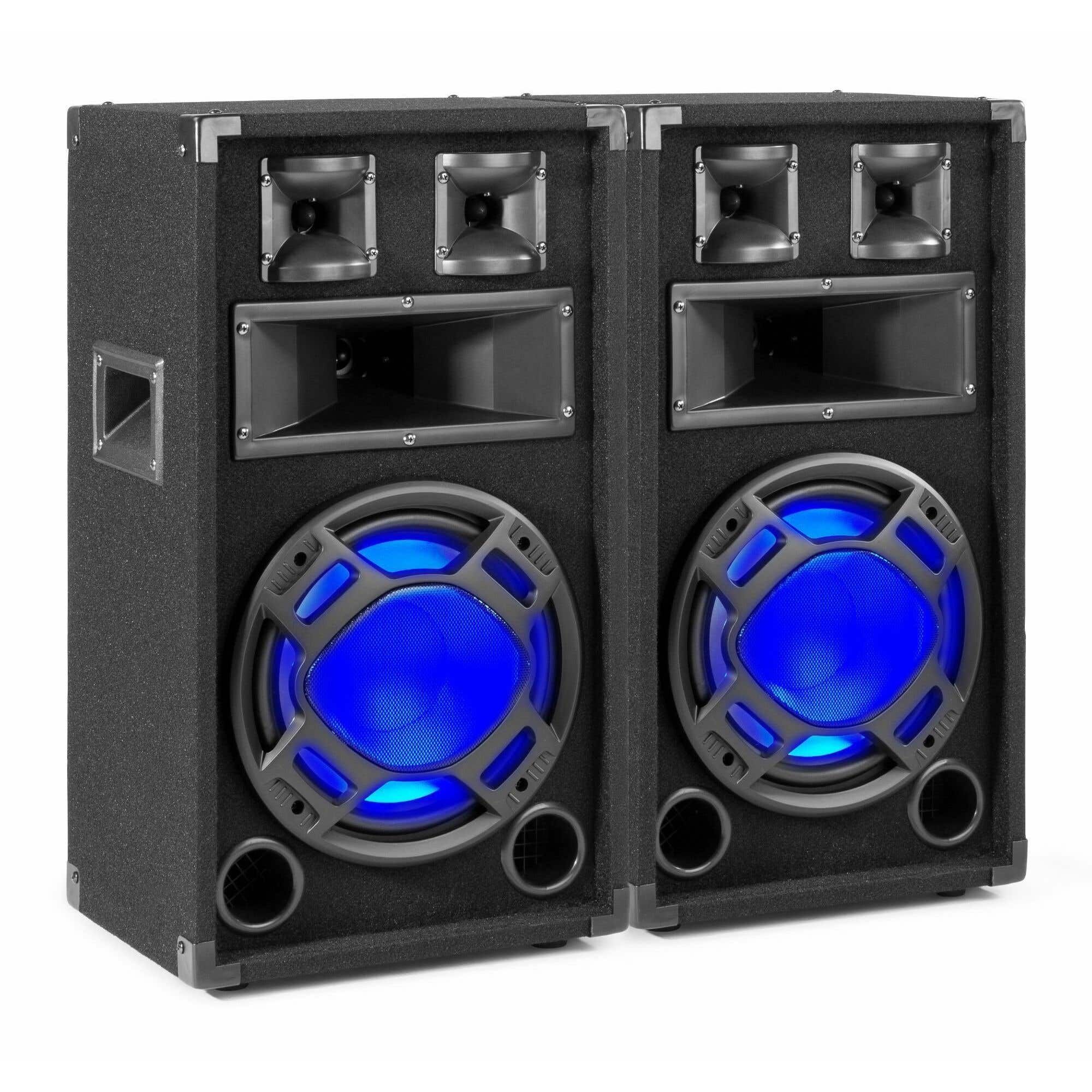 Fenton BS10 speakerset 800W met LED disco verlichting