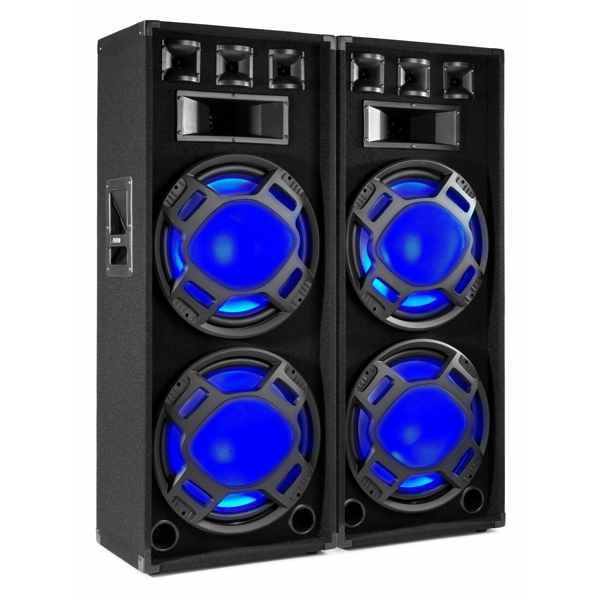 Fenton BS215 speakerset 2000W met LED disco verlichting